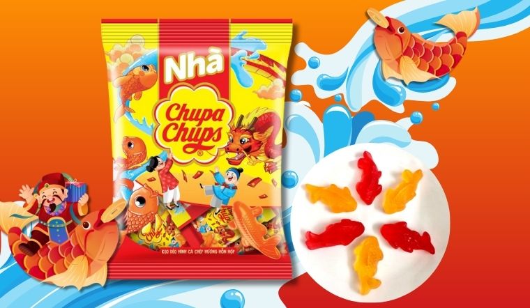 Đón Tết sum vầy thêm may mắn cùng kẹo dẻo Chupa Chups hình cá chép