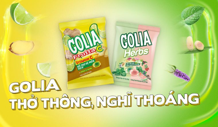 Thưởng thức hương vị thơm ngon, thanh mát của kẹo Golia hương thảo mộc