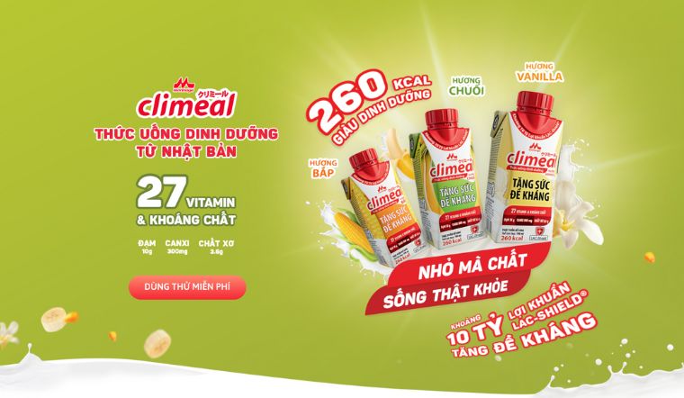 Climeal - Thức uống dinh dưỡng từ Morinaga Nhật Bản