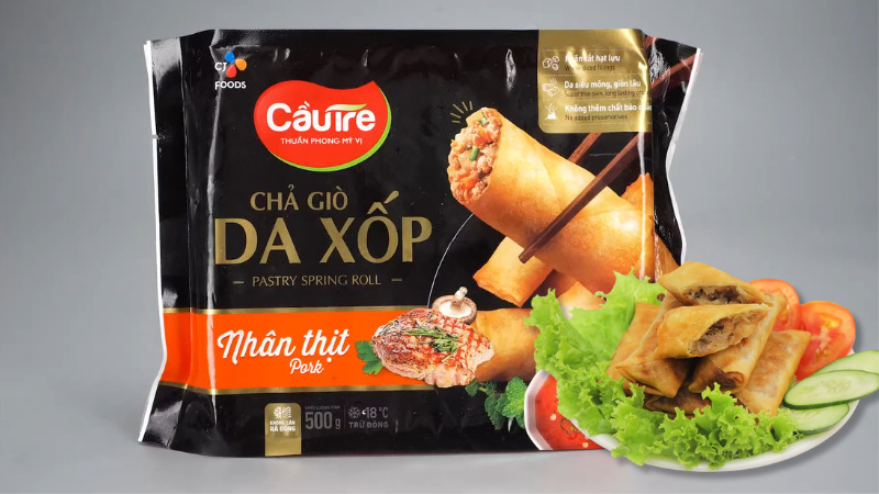 Chả giò da xốp nhân thịt Cầu Tre