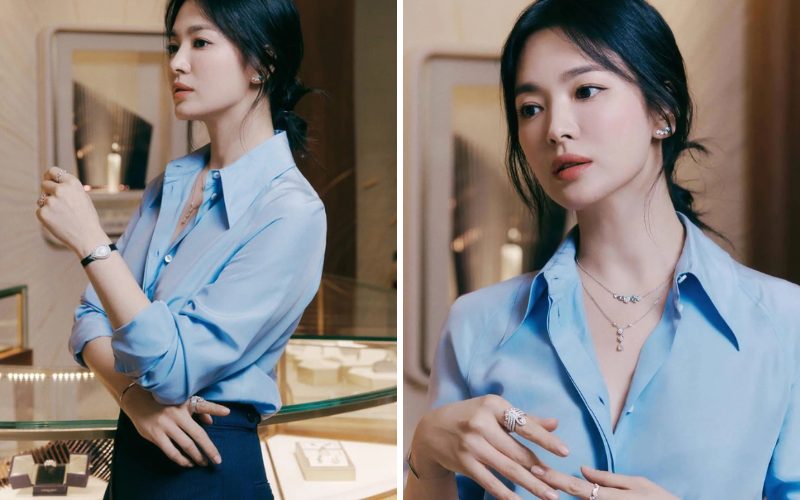 Học Song Hye Kyo diện trang phục màu pastel siêu ngọt