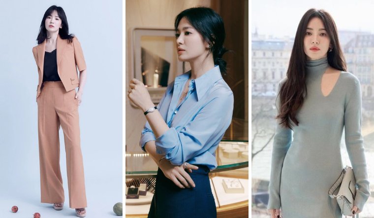 Học Song Hye Kyo diện trang phục màu pastel siêu ngọt