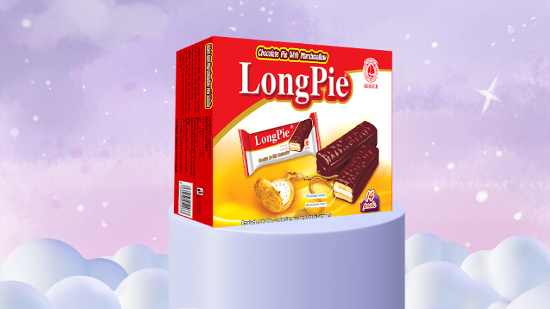 Bánh Longpie Hải Hà kem marshmallow phủ socola