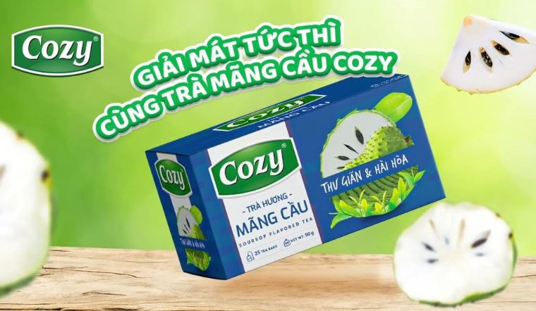 Thơm ngon mát lành với trà mãng cầu Cozy