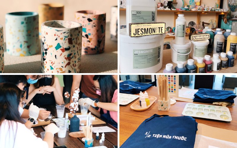 Tiệm Nửa Thước: Workshop làm cốc Jesmonite Terrazzo Jar