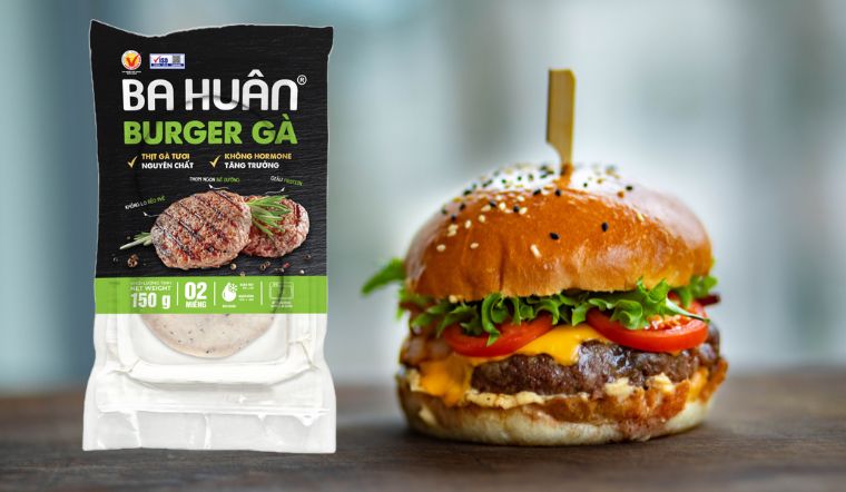 Bật mí cách làm burger gà thơm ngon đơn giản tại nhà với burger gà Ba Huân