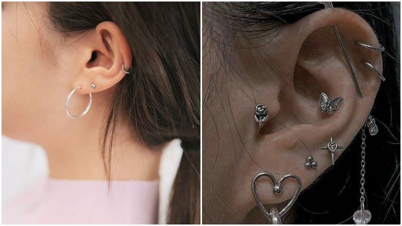 Phân biệt xỏ khuyên và bấm khuyên Phân biệt xỏ khuyên và bấm khuyên