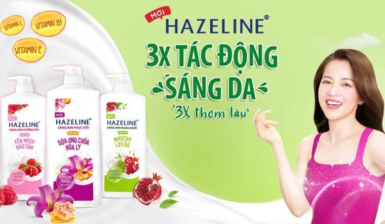 Da sáng mịn, thơm lâu với sữa tắm Hazeline sữa ong chúa hoa ly