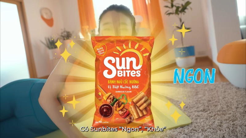 Bánh ngũ cốc nướng Sunbites vị thịt nướng