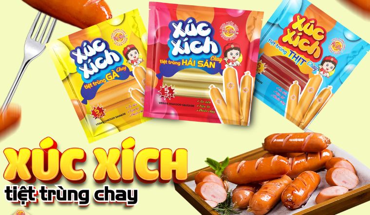 Gợi ý công thức chế biến món chay ngon với xúc xích chay Âu Lạc