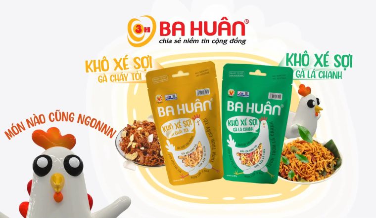 Ba Huân với 2 hương vị khô gà dai ngon khó cưỡng, ăn là mê