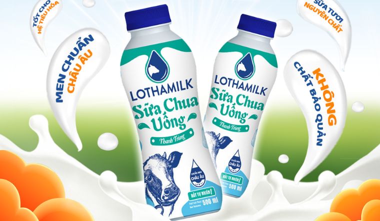 Tiêu hóa khỏe mạnh với sữa chua uống thanh trùng LOTHAMIK
