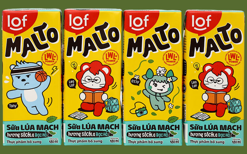 Sữa lúa mạch hương socola bạc hà LOF Malto