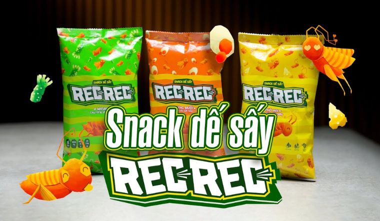 Độc lạ món snack dế sấy REC REC đầu tiên tại Việt Nam