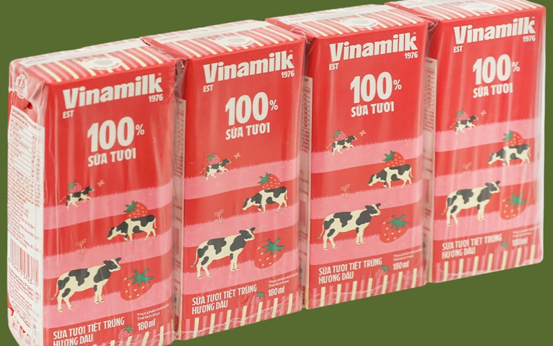 Sữa tươi tiệt trùng hương dâu Vinamilk