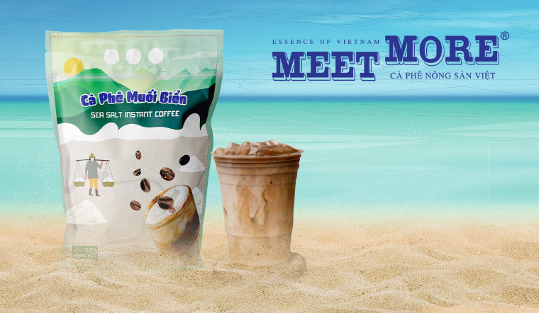 Bừng tỉnh mọi giác quan với cà phê hòa tan vị muối biển Meet More