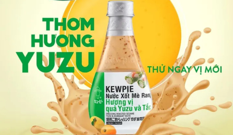 Món salad thêm ngon với xốt Kewpie mè rang vị quả Yuzu và tắc