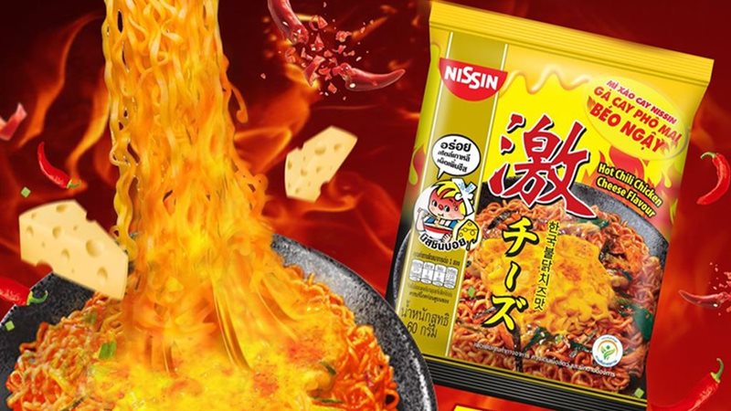 Mì cay Nissin vị gà cay phô mai Hàn Quốc