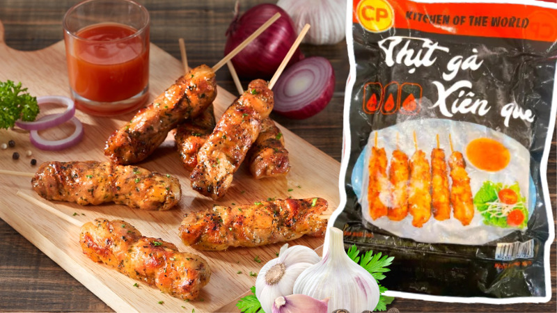 Thịt gà xiên que C.P có gì đặc biệt?