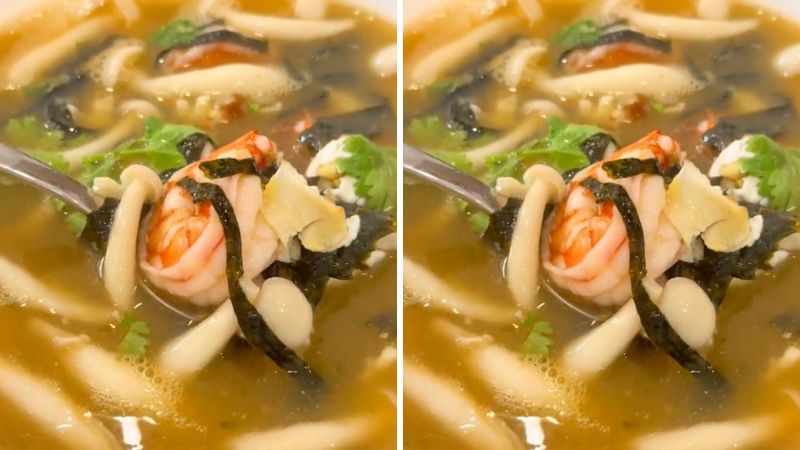 Thưởng thức canh trứng muối