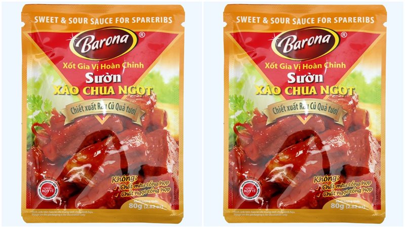 Xốt gia vị hoàn chỉnh sườn xào chua ngọt Barona Xốt gia vị hoàn chỉnh sườn xào chua ngọt Barona