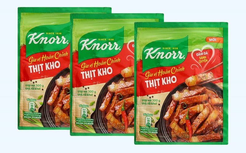 Gia vị hoàn chỉnh thịt kho Knorr Gia vị hoàn chỉnh thịt kho Knorr