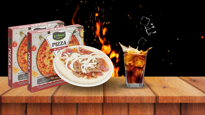 Pizza 3 loại thịt phô mai Kitkool