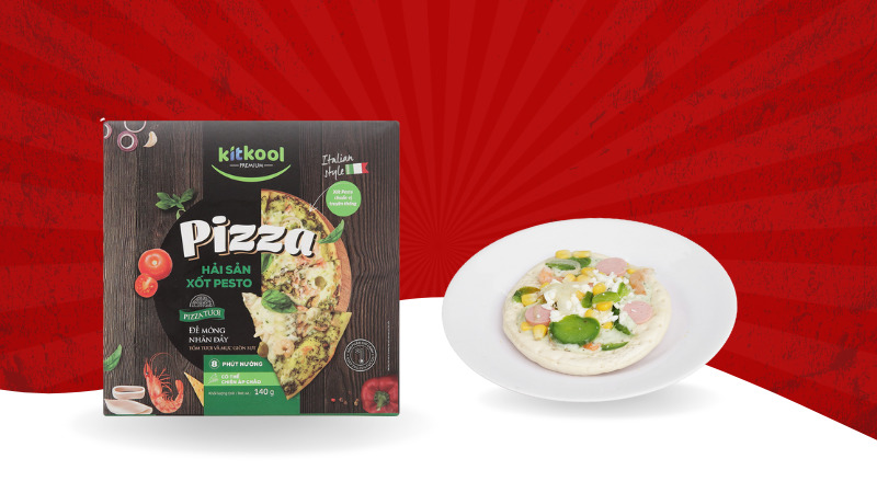 Pizza hải sản xốt Pesto Kitkool