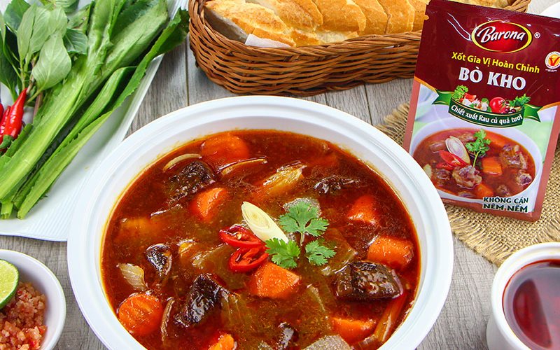 Xốt gia vị hoàn chỉnh bò kho Barona