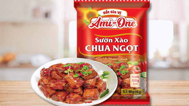 Sốt gia vị sườn xào chua ngọt Ami-One