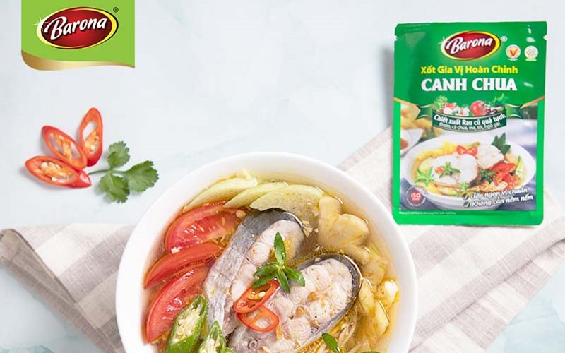 Gia vị hoàn chỉnh canh chua Barona