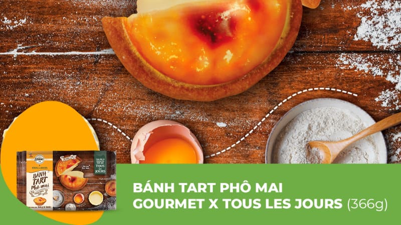 Bánh tart phô mai CJ Gourmet x Tous les Jours Bánh tart phô mai CJ Gourmet x Tous les Jours
