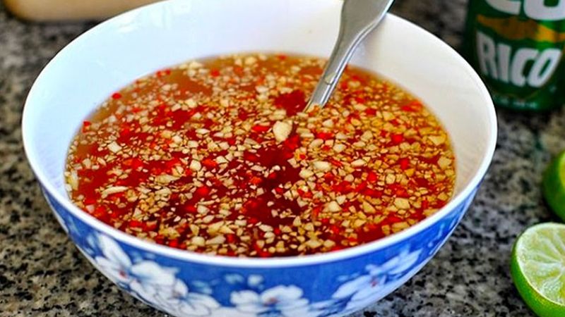 Making the dipping sauce