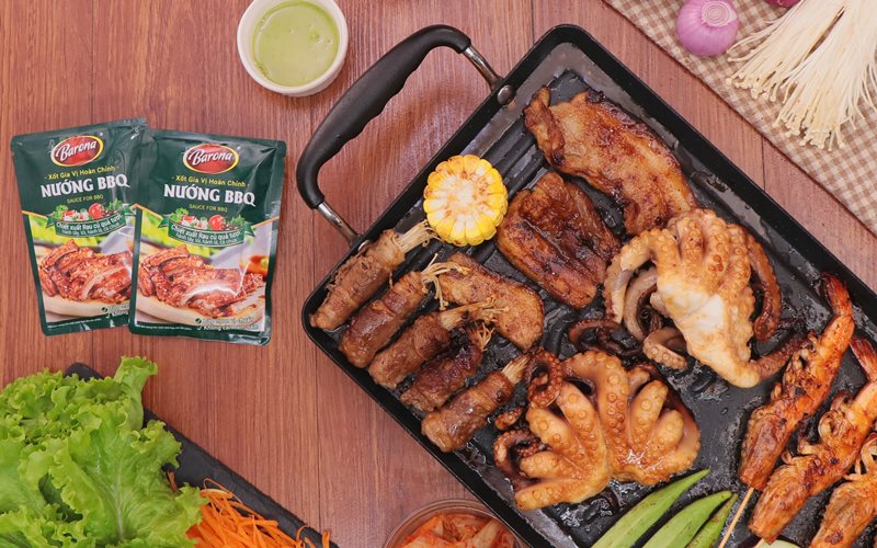 Xốt gia vị hoàn chỉnh nướng BBQ Barona