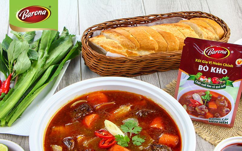 Xốt gia vị hoàn chỉnh bò kho Barona