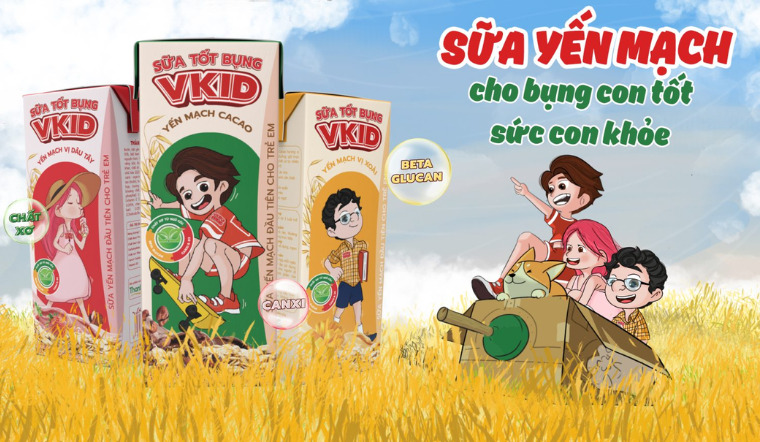 Việt Ngũ Cốc ra mắt sản phẩm mới sữa tốt bụng VKID yến mạch