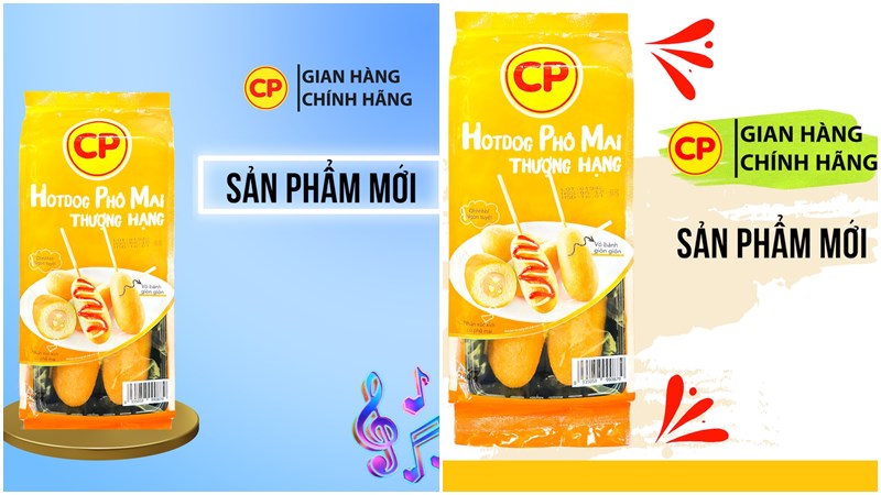Hotdog phô mai thượng hạng C.P Hotdog phô mai thượng hạng C.P