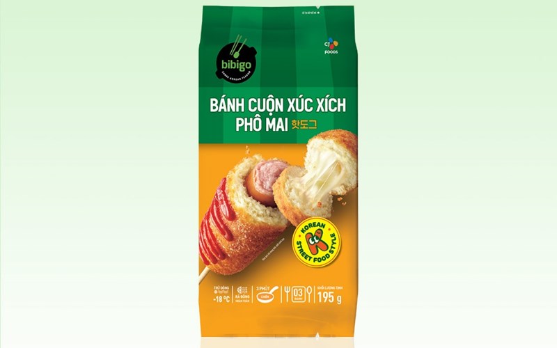 Hotdog xúc xích phô mai Bibigo Hotdog xúc xích phô mai Bibigo
