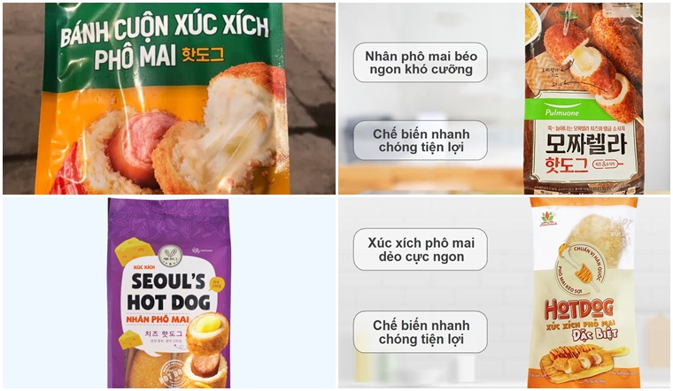 Điểm danh top 6 hotdog phô mai ngon, chất lượng