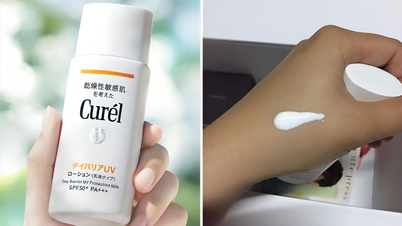 Kem dưỡng da body chống nắng Curél Day Barrier UV Protection Milk SPF50+ PA+++