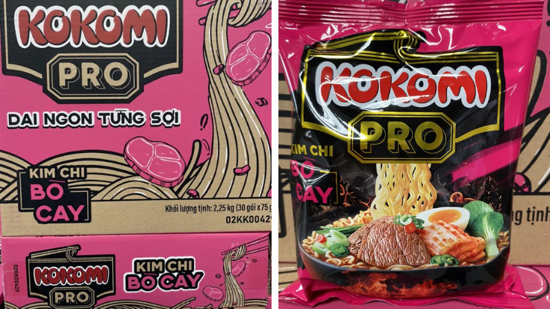 Mì Kokomi Pro vị kim chi bò cay