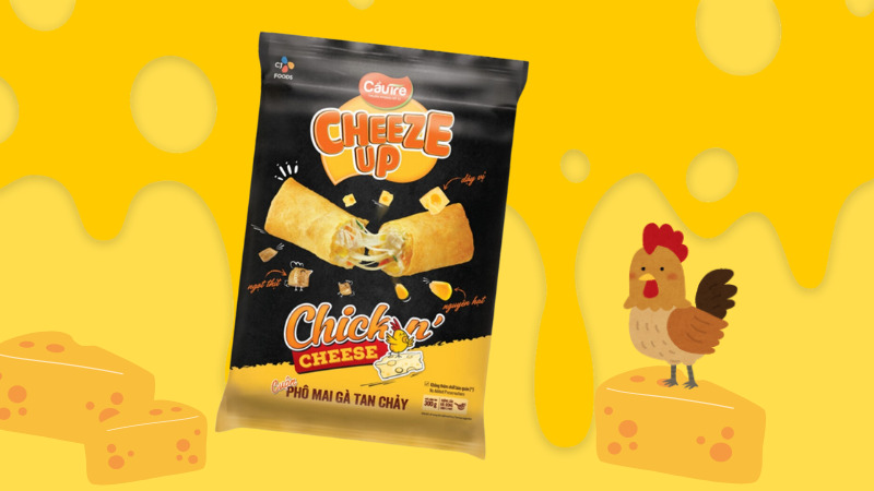 Chả giò Cầu Tre da xốp Cheeze Up phô mai gà