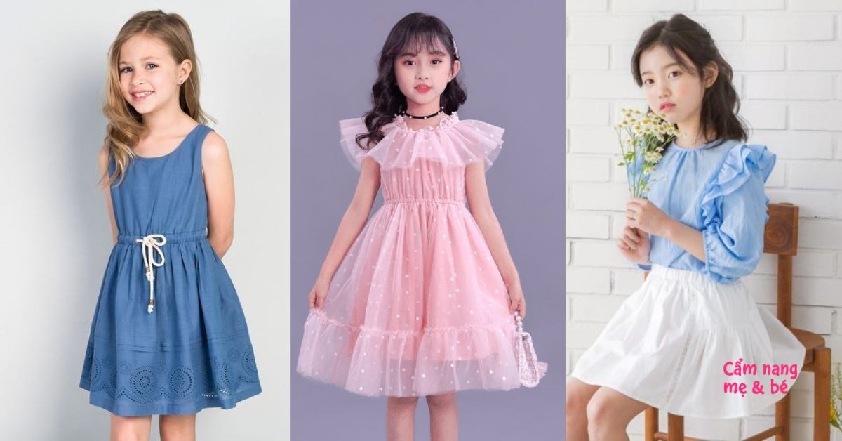 Thời trang bé gái váy đẹp cho be gái 9 tuổi Thiết kế mới nhất