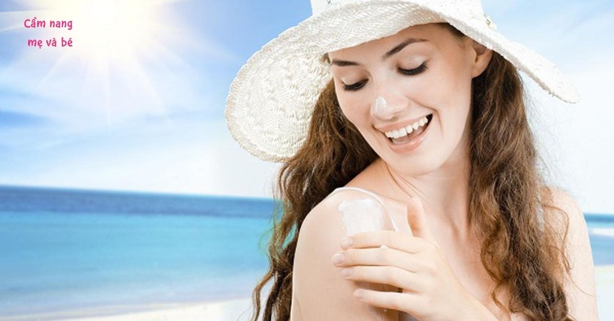 cách thoa kem chống nắng đúng cách