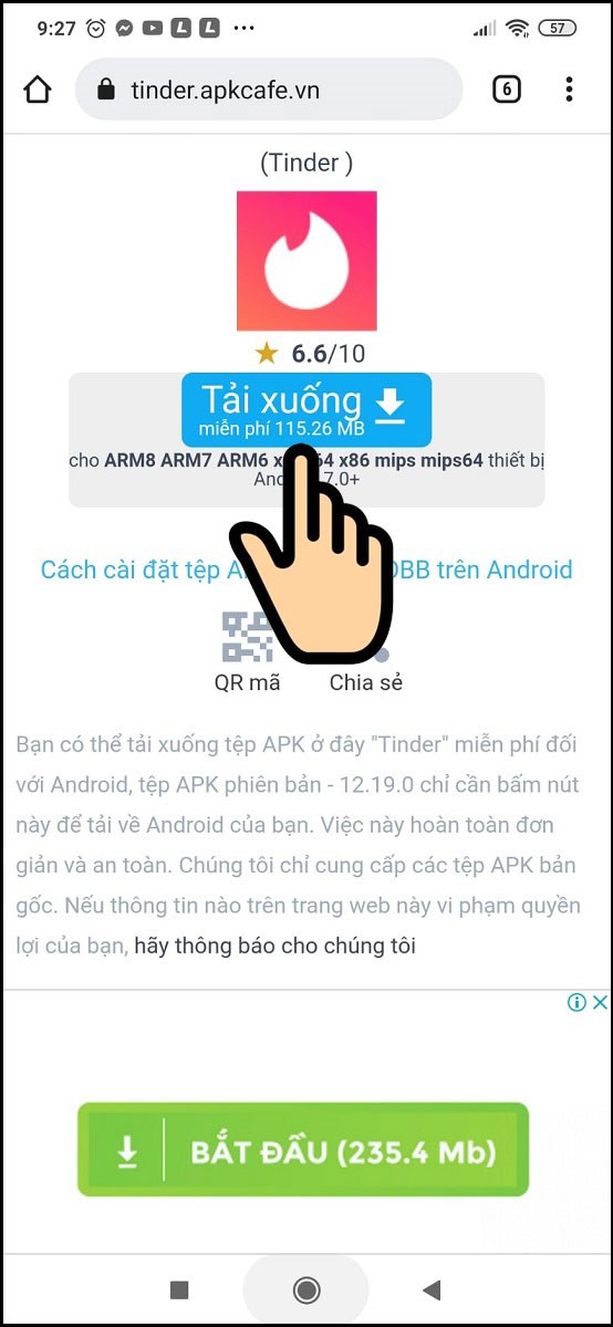 Cách tải, cài đặt Tinder APK trên Android chi tiết, đơn giản