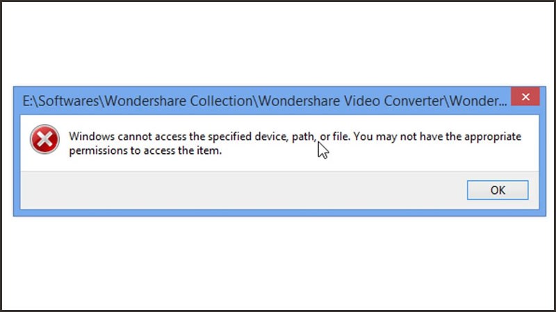 5 cách sửa lỗi Windows cannot access the specified device path or file