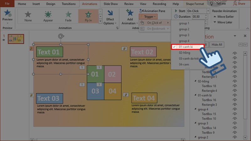 Trigger PowerPoint là gì? Cách dùng Trigger trong PowerPoint