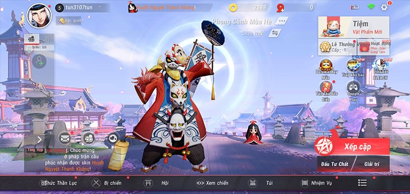 Giao diện game Onmyoji Arena trên Android