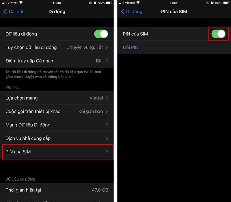 Hướng dẫn cài đặt mã PIN cho SIM điện thoại Android, iPhone