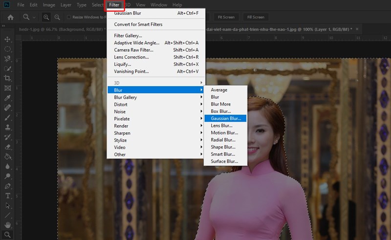 4 cách làm mờ ảnh, mờ phông nền, nhòe ảnh trong Photoshop